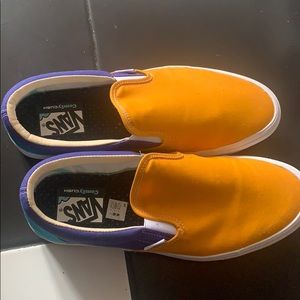 Yellow , Blue , Purple Vans